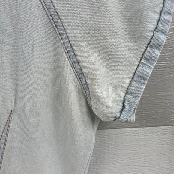 Tower Hill Vintage Denim Romper One Piece Button Down Casual shorts‎ bodice 10 - Picture 13 of 14